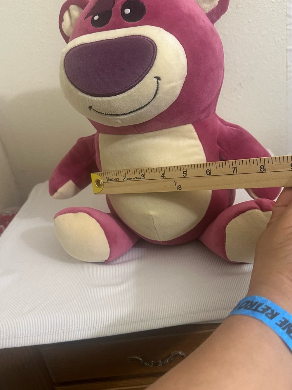 Plush Pink Bear Stuffed Toy with Cream Accents - Kids Toys.